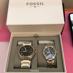 Brandnew Fossils Couple Watch
